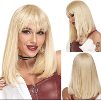 Peruca Bobo Blonde cu Breton